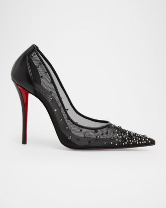 Christian Louboutin 100mm Miss Z Mesh Degrastrass Pumps