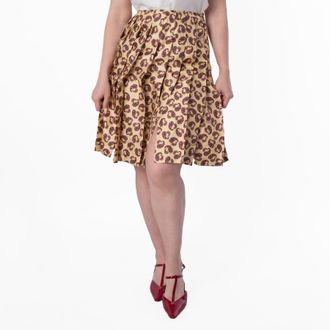 Burberry Paisley Print Pleated Midi Skirt, Brand Size 6 ( US Size 4 )