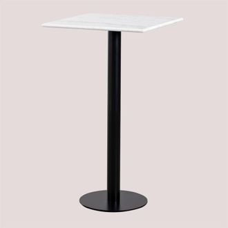Sklum Tavolo Alto Quadrato da Bar in Marmo (60x60 cm) Rocher SKLUM