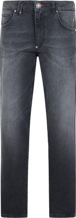 Philipp Plein Detroit Fit Jeans Basic - Heren - Slim Fit Jeans - Zwart - W36 - Katoen - Jeans