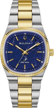 Bulova Super Seville Quartz Blue Dial Mens Watch 98A337