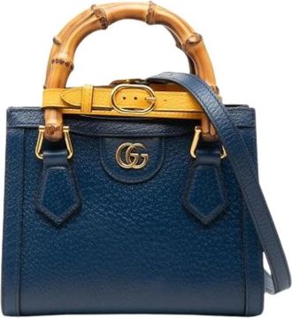 Gucci Pre-owned Diana Mini Bag - Dames - Vintage Mini Tas - Blauw - ONE Size - Leer - Vintage