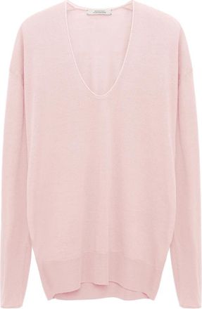 Dorothee Schumacher Cheerful Moments Pullover - Dames - Ronde hals truien - Roze - XL - Truien & Vesten