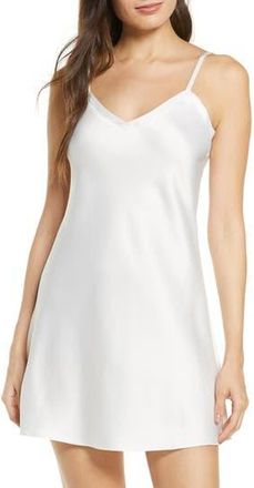 Rya Collection Fresh Satin Chemise in Ivory at Nordstrom Rack, Size Large