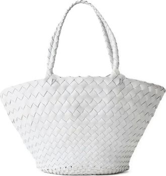 Dragon Diffusion Egola woven tote bag - White