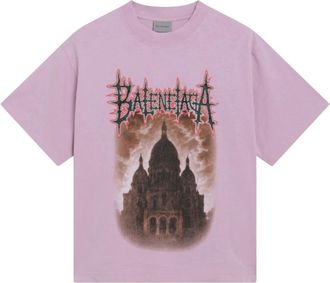 Balenciaga Sacr&eacute; Coeur T-shirt - Dames - T-shirts - Roze - M - Katoen - Tops