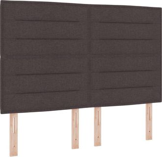 vidaXL Cabecero Altura Ajustable Manual Marr&oacute;n Oscuro 160 Cm Tela Vidaxl