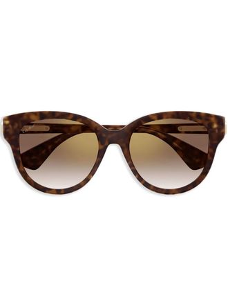 Cartier Zonnebril met cat-eye montuur - Bruin