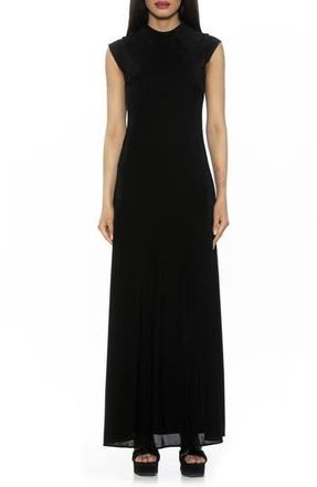 Alexia Admor Nalani Mock Neck Maxi Dress in Black at Nordstrom Rack, Size X-Small