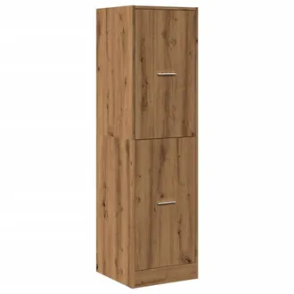 Berkfield Home Elegant Apothecary Cabinet&not;Artisian Oak 40x41x144.5 cm Engineere in Brown