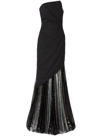 Genny layered-design maxi dress - Black