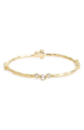 Kenneth Jay Lane Rhinestone Dot Bangle in Gold at Nordstrom