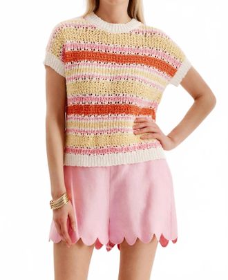 Tyler B&ouml;e Vero Crochet Sweater In Multi Stripes