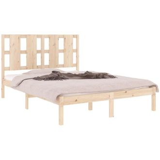 vidaXL Bed Frame without Mattress 135x190 cm Double Solid Wood vidaXL