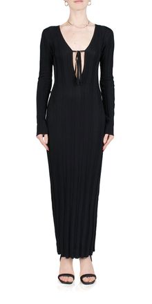 Third Form Liaison Knit Keyhole Maxi Dress In Black