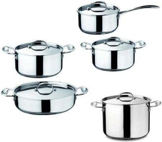 Mepra Batteria Di Pentole Glamour Stone Inox 10 Pezzi