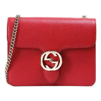 Gucci (WMNS) Gucci Leather Organ Crossbody Bag Single Shoulder Bag Red 510304-CAO0G-6420