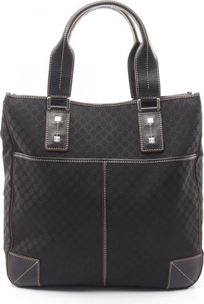 Celine Black Canvas Leather Tote Bag (Pre-Owned)