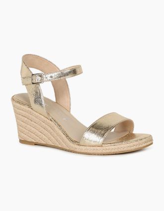 Tamaris Tamaris Womens Sweet Pea Womens Wedge Heel Sandals - Gold - Size: 3