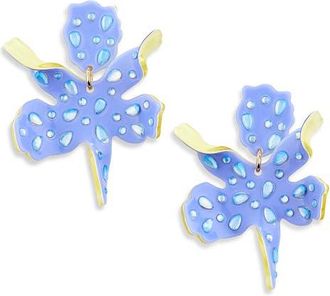 Lele Sadoughi Small Paper Lily Drop Earrings in Lavender at Nordstrom