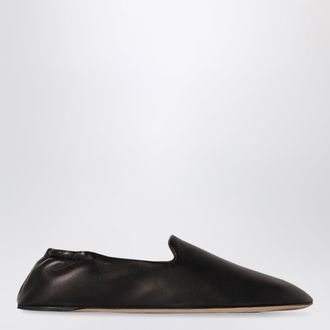 The Row Casa Slipper in lamb nappa leather black