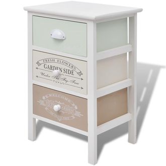 vidaXL Vidaxl - Mueble De Almacenaje Estilo Franc&eacute;s Con 3 Cajones Madera