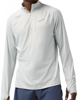 Brooks Dash 1/4 Zip 3.0 Long Sleeve Top In Smoke