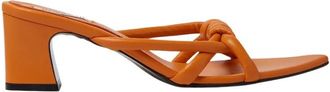 Reike Nen Heeled Mules - Dames - Muiltjes - Oranje - 37 EU - Leer - Schoenen
