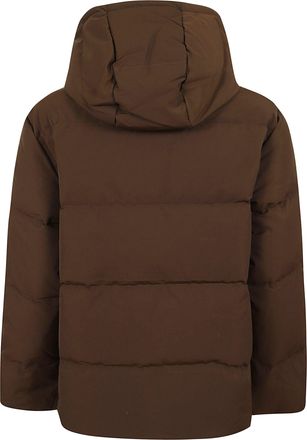 Polo Ralph Lauren Cocoa-Brown Matte Polyester Hooded Down Jacket