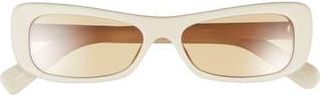 Jacquemus Capri Rectangular Sunglasses in Matte Putty/Silver at Nordstrom Rack