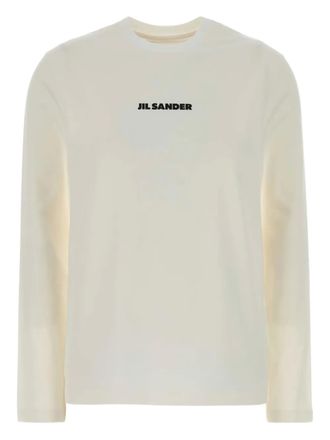 Jil Sander crew-neck cotton T-shirt - women - Cotton - M - Neutrals