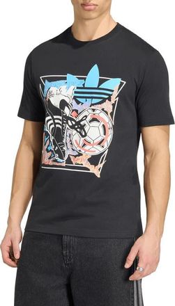 adidas Anime Soccer Cotton Graphic T-Shirt in Black// at Nordstrom, Size Xx-Large R