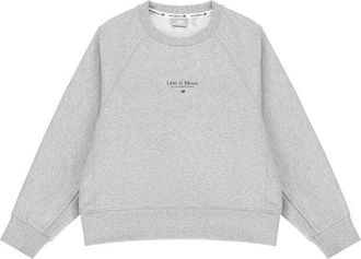 New Balance (WMNS) New Balance Casual Sports Alphabet Printing Pullover Round Neck Hoodie light grey 5CC13022-GR