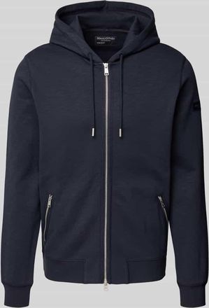 Marc O'Polo Regular Fit Sweatjacke aus reiner Baumwolle in Marine, Größe XXL