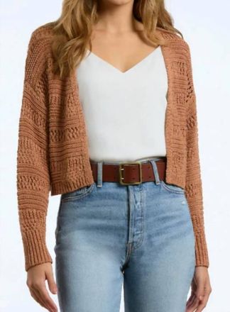 525 america Andrea Crochet Cardigan In Walnut