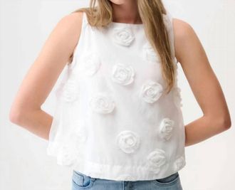 Joseph Ribkoff Soft Sleeveless Top In White