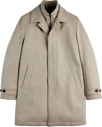 Fay Double-Breasted Virgin Wool Coat With Tailored Silhouette