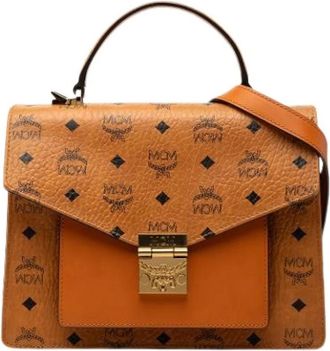 MCM Pre-owned Handbags, female, Brown, Size: ONE SIZE Pre-owned Patricia Satchel