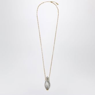 Chlo&eacute; Gold- and silver-plated brass bottle pendant necklace