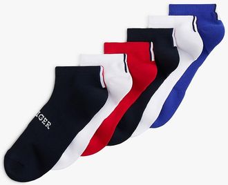Tommy Hilfiger Mens Monotype Sport Ankle Sock 6-Pack - Multi