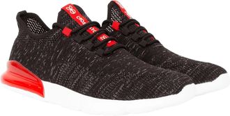 Crosshatch Heren Smitlay MVE Trainers (Zwart/Rood)