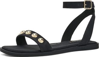 Journee Collection Primrose Womens Sandals Black Nubuck : 9.5 M, Synthetic