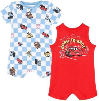 Disney Cars One Piece Romper Set in Cars Red Blue at Nordstrom, Size Newborn
