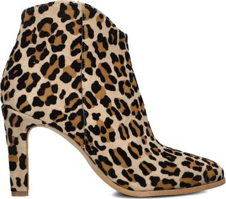 Notre-V Schoenen, Dames, Veelkleurig, 36 EU, Leer, Elegante Beige Enkellaarsjes Model 7433