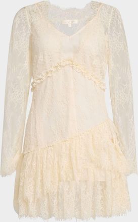 LoveShackFancy Seelie Lace Mini Dress