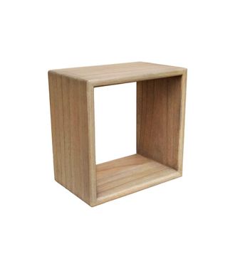 Moycor Estante de pared cuadrado de madera beige 40x40 cm