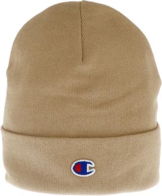 Champion Mosterd Print Patroon Beanie Muts - Heren - Hoeden - Geel - ONE Size - Polyester - Accessoires