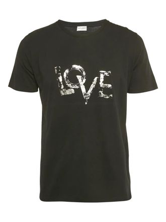 Saint Laurent foil-motif T-shirt - Black