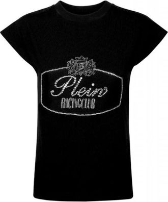 Philipp Plein Jersey Tank Top Cars Racing - Dames - T-shirts - Zwart - M - Katoen - Tops
