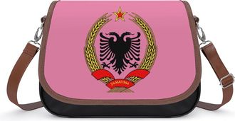 Generic Coat of Arms of Albania Fashion Womens Crossbody Bags Novelty Handbag Shoulder Bag Purse